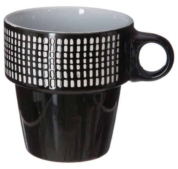 Keramický hrnček so stojanom Ethnik 260 ml sada 6ks
