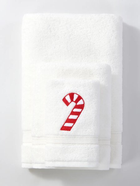 Vianočný uterák CANDYCANE biely Rozmer: 30x50 cm