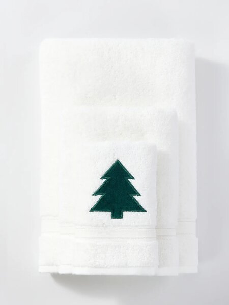 Vianočný uterák CHRISTMAS TREE biely Rozmer: 30x50 cm