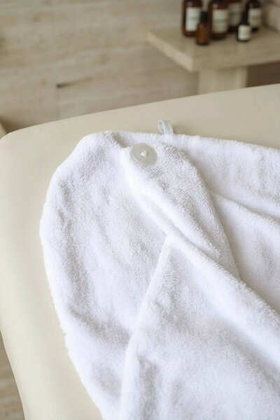 Turban na vlasy SPA biely