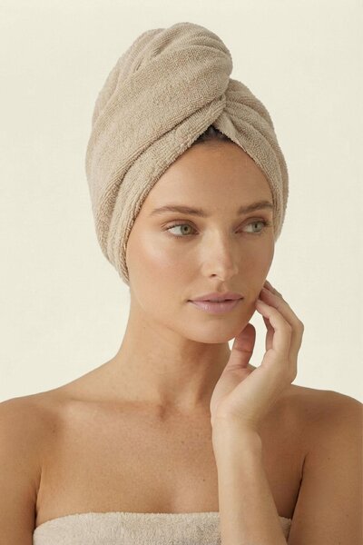 Turban na vlasy SPA béžový