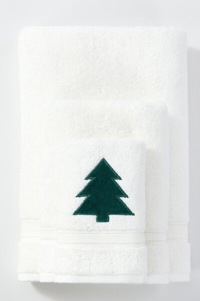 Vianočný uterák CHRISTMAS TREE biely Rozmer: 30x50 cm