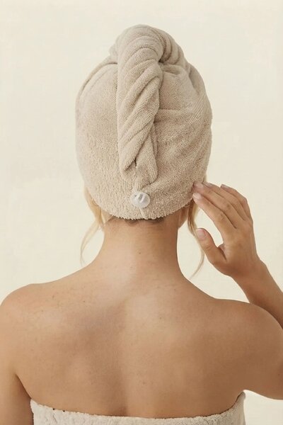 Turban na vlasy SPA béžový