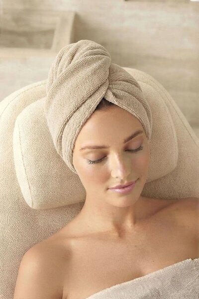 Turban na vlasy SPA béžový