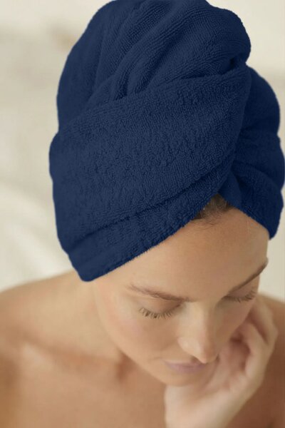 Turban na vlasy SPA tmavomodrý