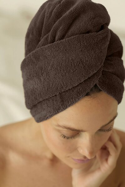 Turban na vlasy SPA hnedý II