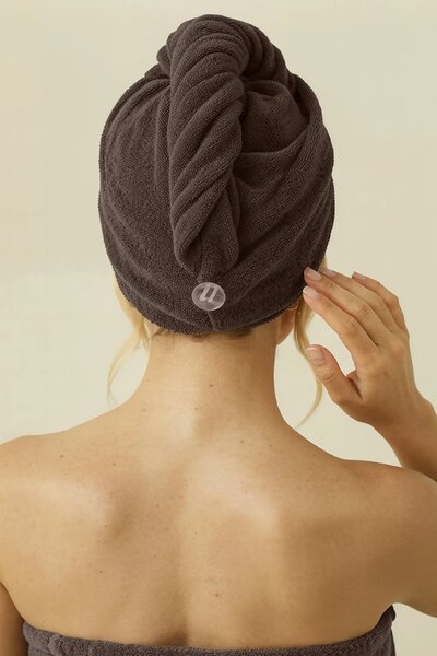 Turban na vlasy SPA hnedý II