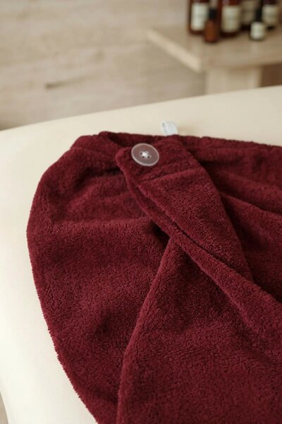 Turban na vlasy SPA bordový