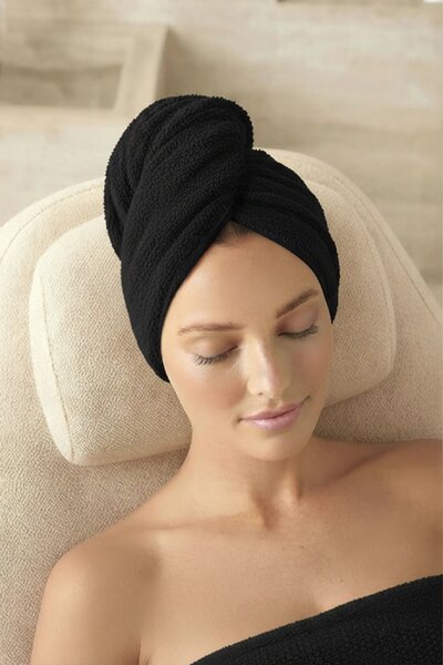 Turban na vlasy SPA čierny