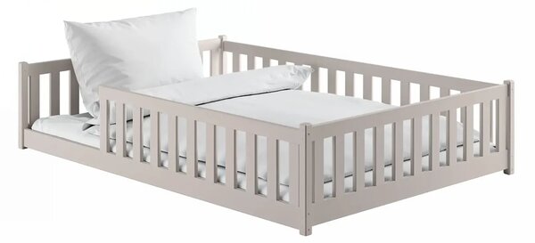 MAXMAX Detská Montessori posteľ z masívu borovice BETTY - 200x120 cm - KAŠMÍROVÁ