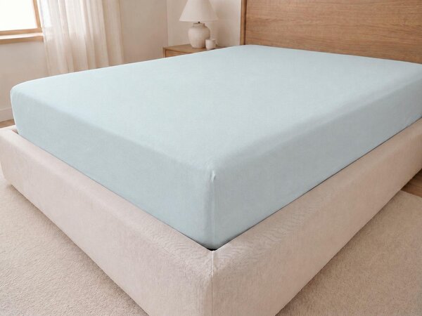 Plachta s gumičkou JERSEY popolavá Rozmer: 100x200x25 cm