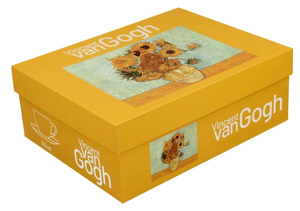 Porcelánová šálka s podšálkou Van Gogh Sunflowers 90 ml sada 2ks