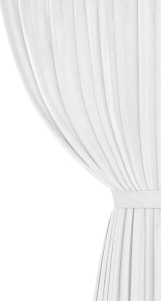 Velúrová šerpa SOFT VELVET biela 8x140 cm