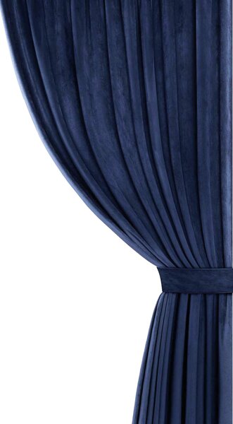 Velúrová šerpa SOFT VELVET tmavomodrá 8x140 cm