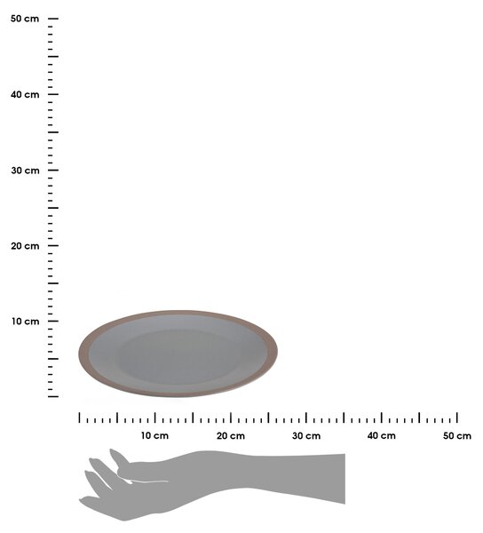 Kameninový tanier Clay, (fi) 26,5 cm, sivý