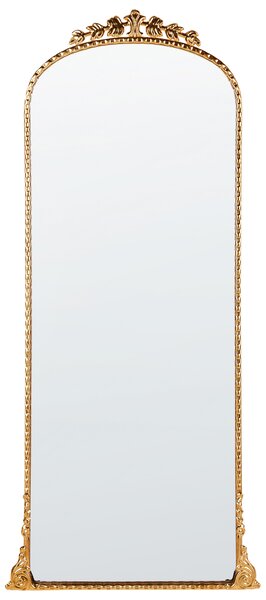 Nástenné zrkadlo zlaté kovové 51 x 114 cm na stenu dekoratívne glamour štýl závesné dekorácie