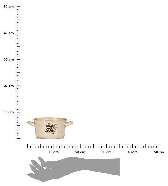 Kameninová miska na polievku Soup 500 ml béžová