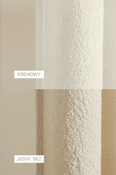 Záves na riasiacu pásku DREAMY BOUCLE krémový Rozmer: 140x300 cm