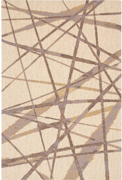 Béžový vlnený koberec 100x180 cm Sticks – Agnella