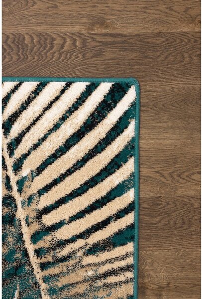 Vlnený koberec v petrolejovomodrej farbe 133x180 cm Areca - Agnella
