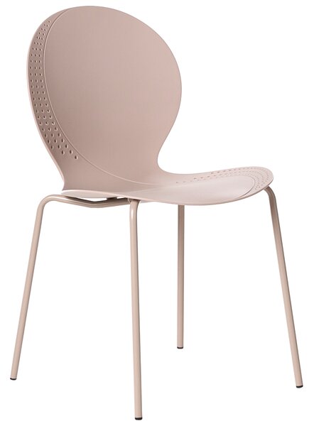 Sada 4 záhradných stoličiek béžové plastové stoličky interiér exteriér záhrada jedáleň moderný minimalistický štýl