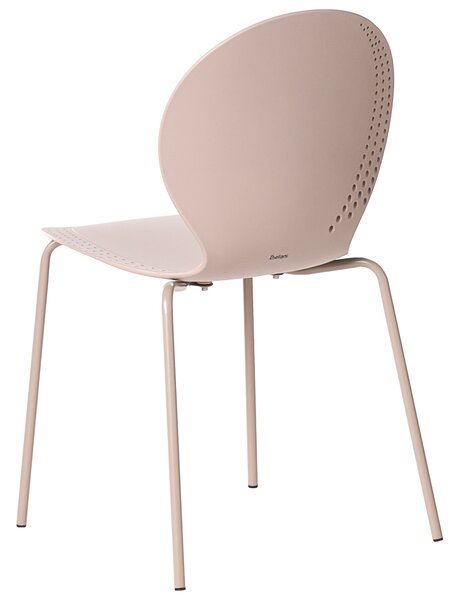 Sada 4 záhradných stoličiek béžové plastové stoličky interiér exteriér záhrada jedáleň moderný minimalistický štýl