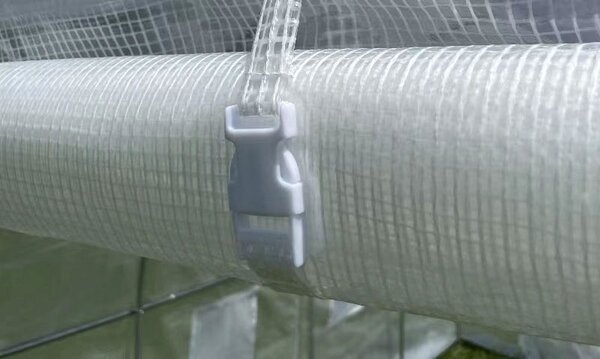 Záhradný fóliovník 3x2x2 m, viacsezónny, kovový rám, biela fólia, 2 vchody