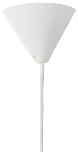 Závesná lampa biela ľan látkové tienidlo osvetlenie moderný štýl obývacia izba jedáleň