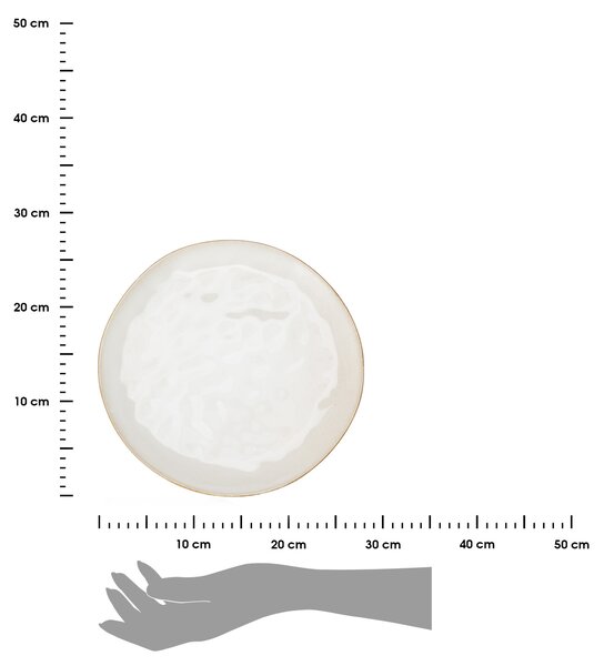 Kameninový tanier Sia, (fi) 27,8 cm, krémová