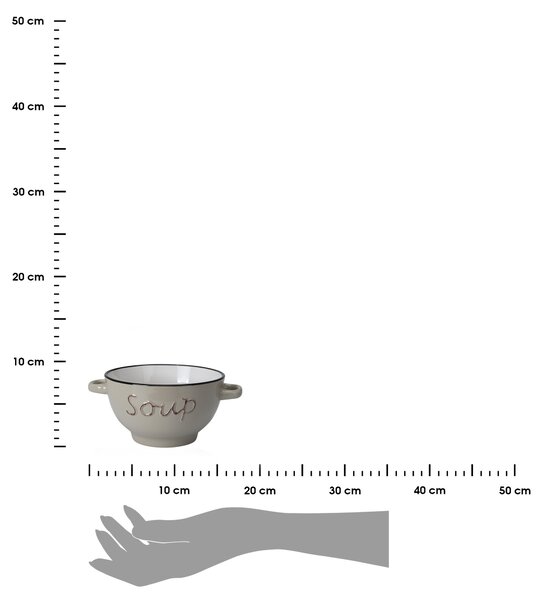 Kameninová miska na polievku Soup 650 ml béžová