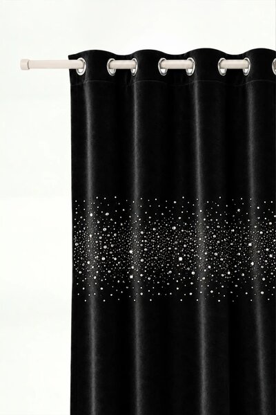 Záves SHINY čierny 140x250 cm