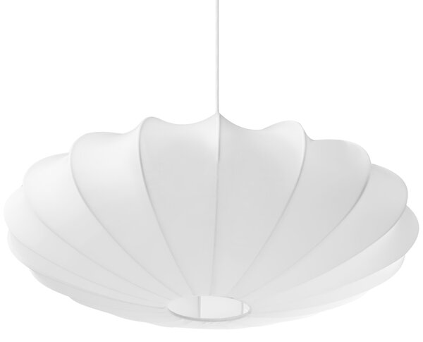 Závesná lampa biela nylon látkové tienidlo osvetlenie moderný štýl obývacia izba