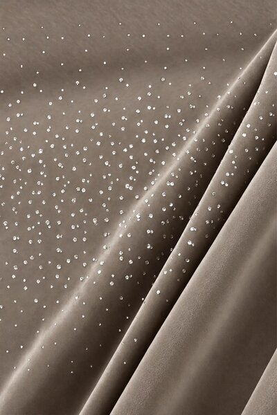 Velúrový záves SHINY tmavobéžový 140x270 cm