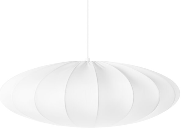 Závesná lampa biela nylon látkové tienidlo osvetlenie moderný štýl obývacia izba