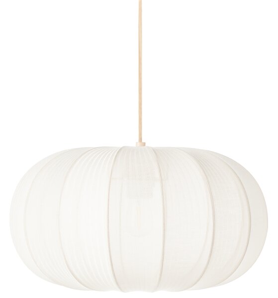 Závesná lampa biela nylon látkové tienidlo osvetlenie moderný štýl obývacia izba