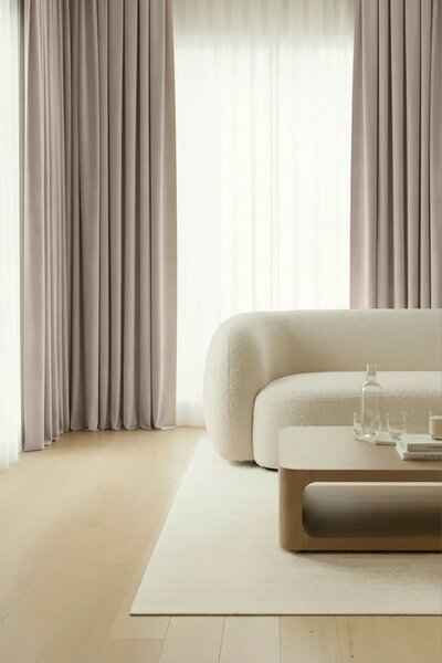 Velúrový záves SOFT VELVET béžový na riasiacu pásku Rozmer: 140x300 cm