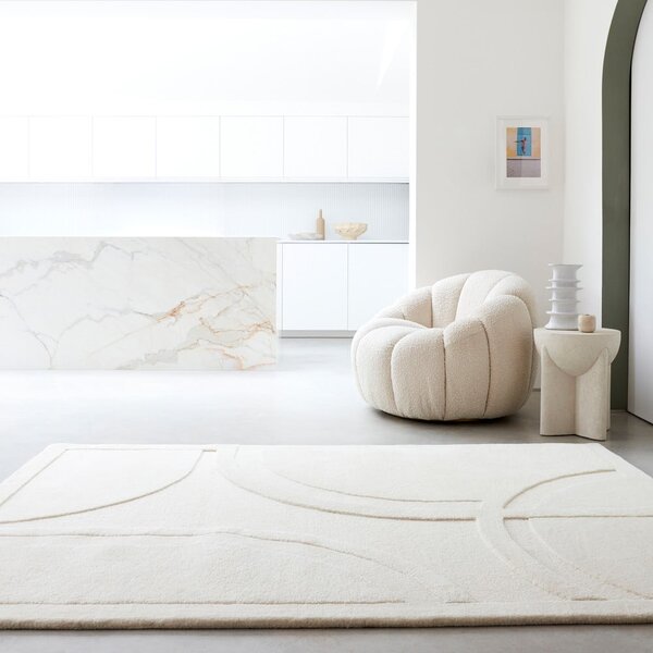 Biely vlnený koberec 120x170 cm Olsen – Asiatic Carpets