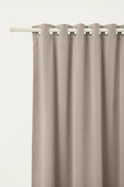 Velúrový záves SOFT VELVET tmavobéžový na riasiacu pásku Rozmer: 140x300 cm