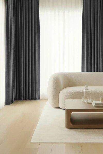 Velúrový záves SOFT VELVET grafitový 140x250 cm