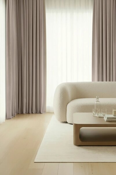 Velúrový záves SOFT VELVET tmavobéžový na riasiacu pásku Rozmer: 140x300 cm