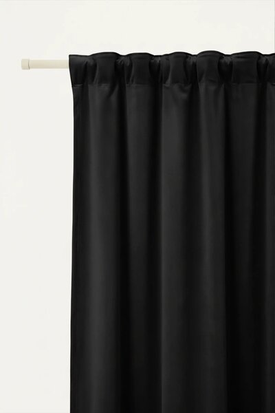Velúrový záves SOFT VELVET čierny na riasiacu pásku Rozmer: 140x270 cm