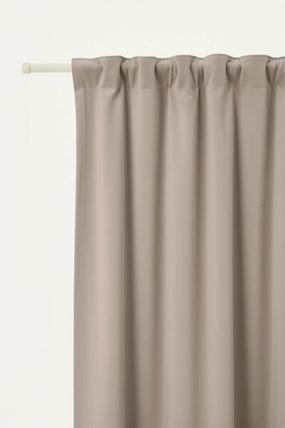 Velúrový záves SOFT VELVET tmavobéžový na riasiacu pásku Rozmer: 140x300 cm