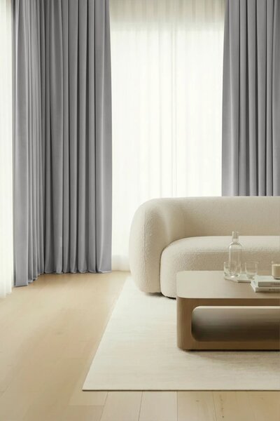 Velúrový záves SOFT VELVET sivý Rozmer: 140x300 cm