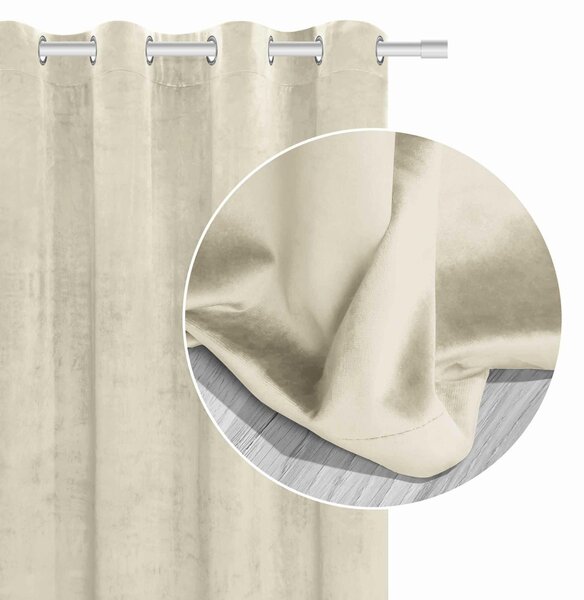 Velúrový záves SOFT VELVET krémový 140x250 cm