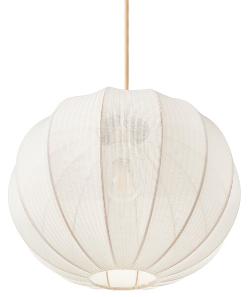 Závesná lampa biela nylon látkové tienidlo osvetlenie moderný štýl obývacia izba