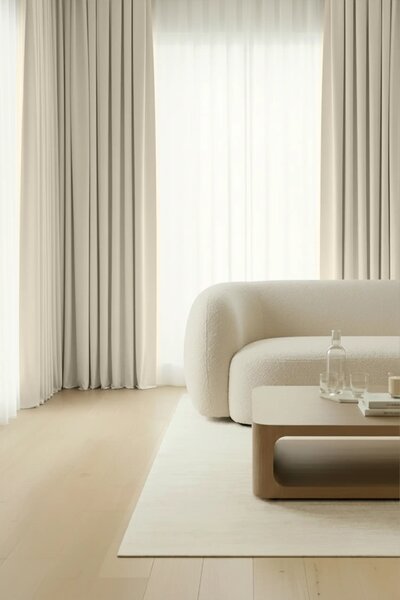 Velúrový záves SOFT VELVET krémový na riasiacu pásku Rozmer: 140x270 cm