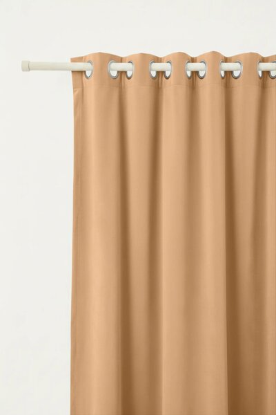 Velúrový záves SOFT VELVET horčicový na riasiacu pásku 140x270 cm