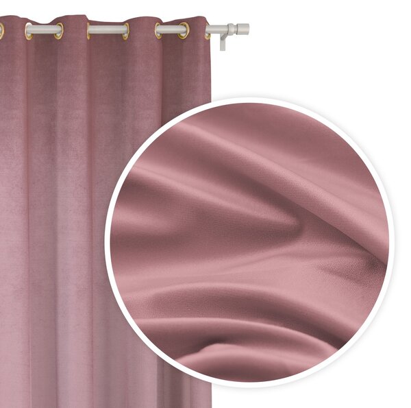 Velúrový záves SOFT VELVET púdrový 140x250 cm