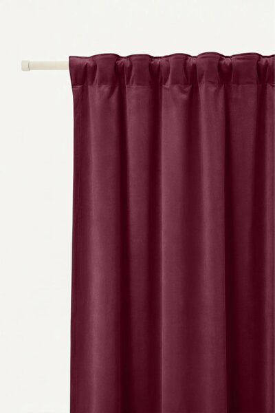 Velúrový záves SOFT VELVET bordový na riasiacu pásku Rozmer: 140x270 cm