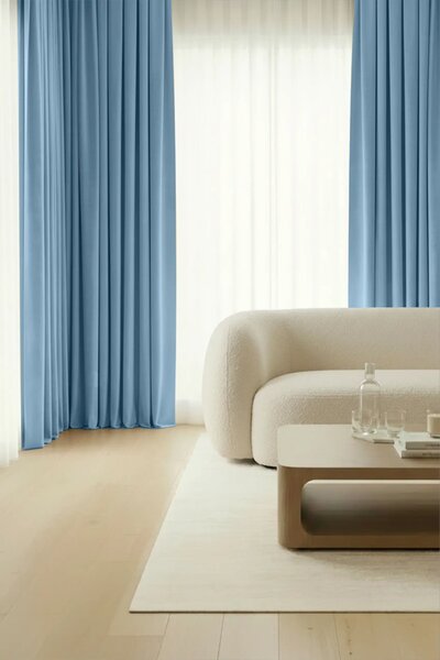Velúrový záves SOFT VELVET svetlomodrý Rozmer: 140x300 cm